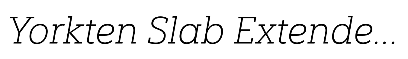 Yorkten Slab Extended Thin Italic